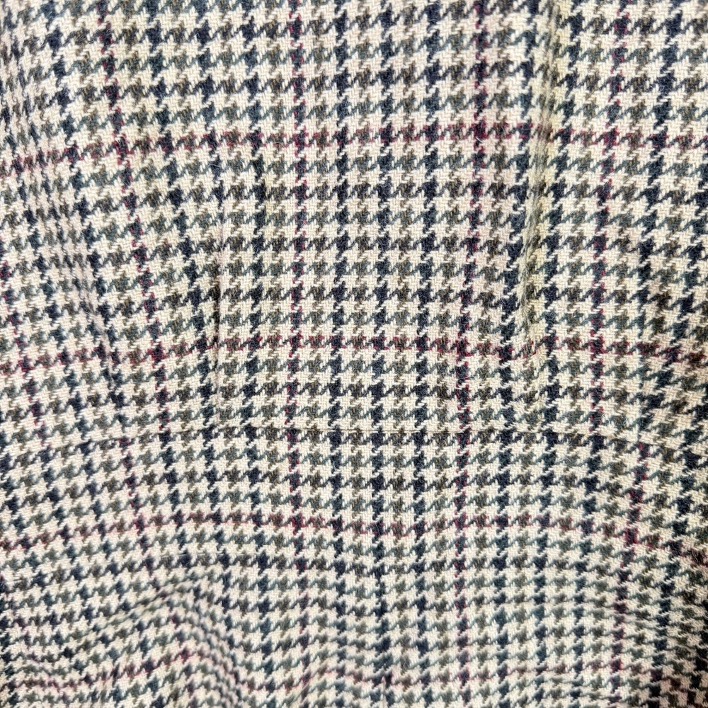 CHAPS Brown Houndstooth Wool Blend 3-Button Blazer Size 8 - Picture 3 of 7